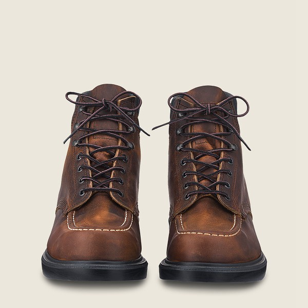 Red Wing Mens Heritage Boots - Classic Supersole - 6-inchr Rough & Tough Leather - Dark Brown - BIQ3